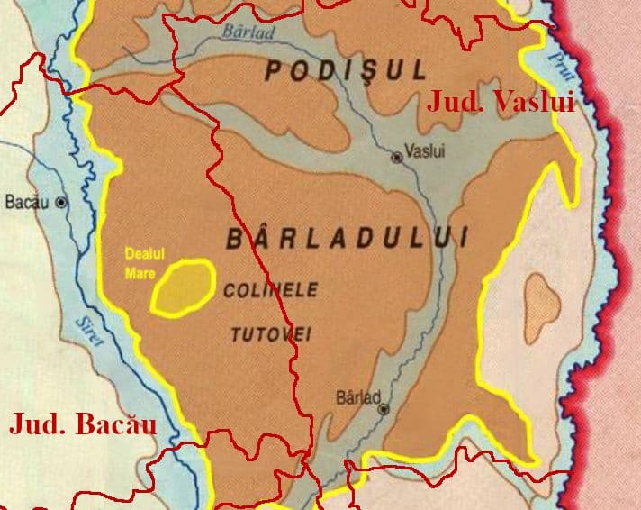 Harta Colinele Tutovei, Vaslui